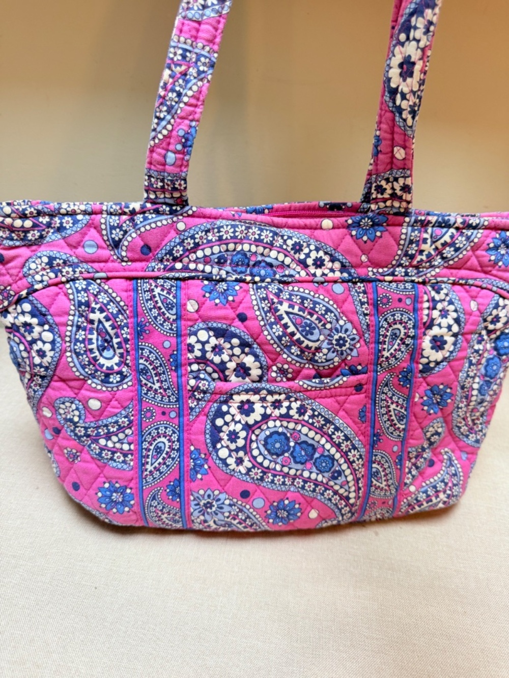 Vera Bradley Boysenberry Purple Paisley Purse Bag Tote 2011 - Picture 3 of 12